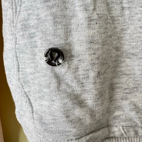 Lululemon On The Daily Hoodie French Terry Jacket Women S 6 Heathered White Pink - Picture 11 of 13